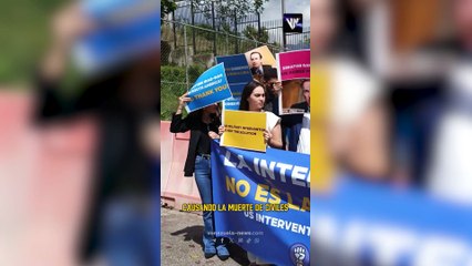 Centro Venezolano de Jóvenes para la Democracia se manifestaron frente a la sede de la Embajada de EEUU en Caracas