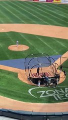 Leones del Caracas en prácticas de bateo