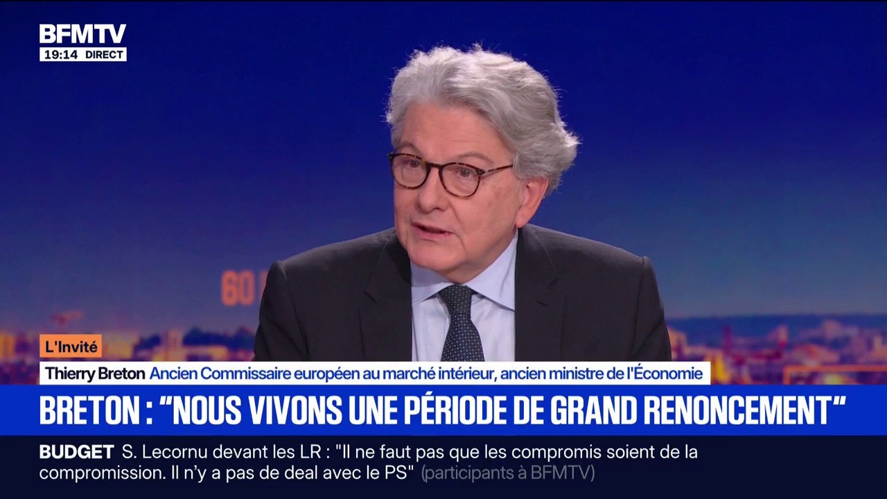 Dette française: "Chacun a une part de responsabilité", affirme Thierry Breton, ancien ministre de l'Économie , à propos des anciens présidents français