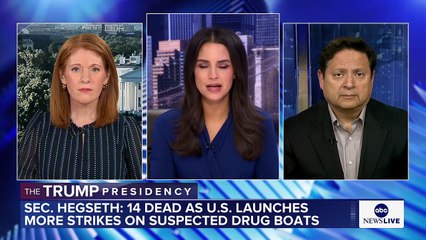 14 dead in more US strikes against alleged drug boats, Hegseth says
