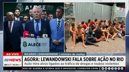Lewandowski fala sobre megaoperação no RJ e nega ter recebido pedido de Castro