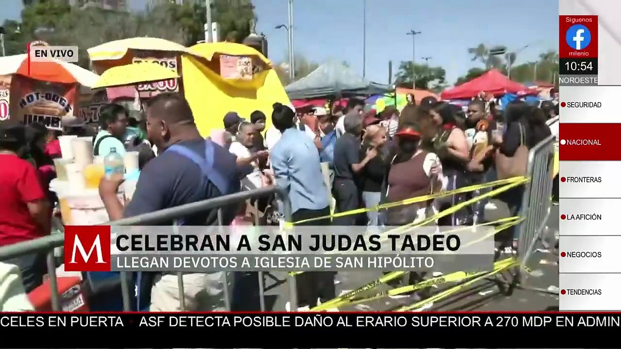 Devotos de San Judas Tadeo acuden a San Hipólito para celebrar al santo en CDMX