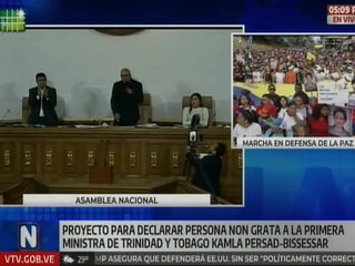 Pdte. de la AN Jorge Rodríguez calificó como Persona Non Grata a Kamla Persad-Bissessar