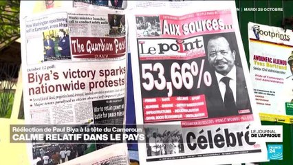 Calme relatif au Cameroun au lendemain de l'annonce de la victoire de Paul Biya à la présidentielle.