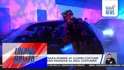 Car wash, may naka-zombie at clown costume bilang halloween paandar sa mga costumer | Unang Balita