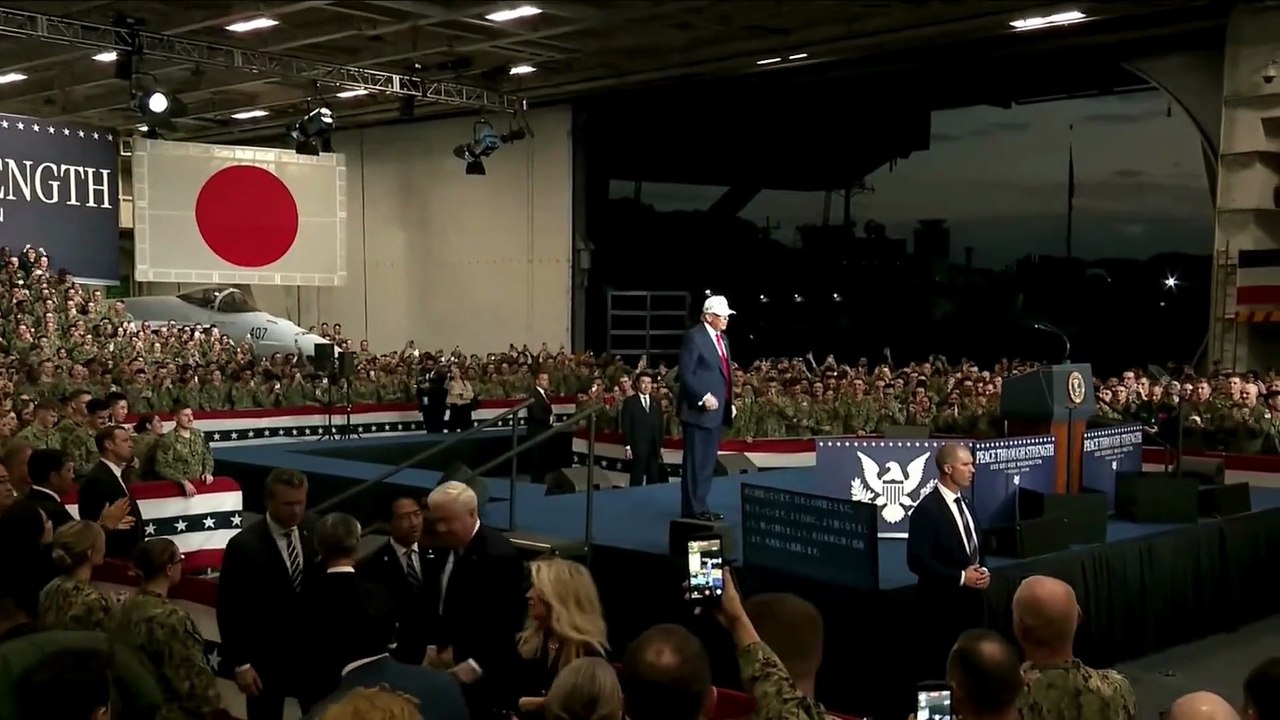 President Trump Dancing & Encouraging American Troops