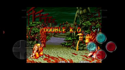 Fatal Fury 3 Mai Shiranui vs Geese Howard Double K.o.