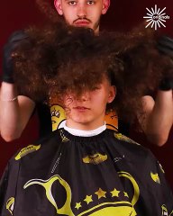 The curly long hair is gone😱