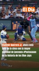 Vladimir Guerrero Jr. ahora está solo en la cima con la mayor cantidad de jonrones #Postseason en la historia de los Blue Jays