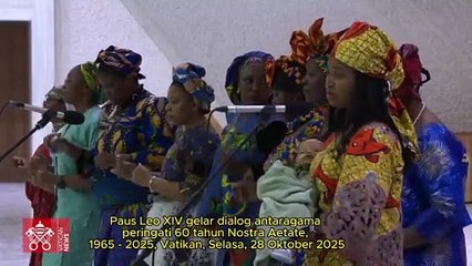 Paus Leo XIV gelar dialog antaragama peringati 60 tahun Nostra Aetate, 1965 - 2025 di Vatikan, Selasa, 28 Oktober 2025