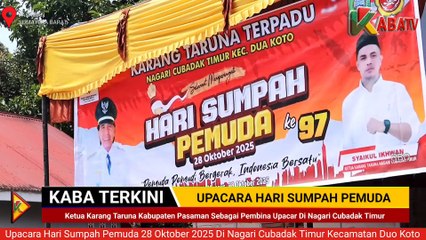 Rayakan Hari Sumpah Pemuda ke-97 di Nagari Cubadak Timur 🇮🇩