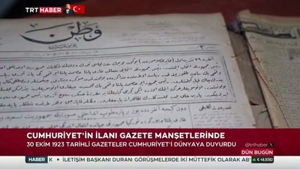 Cumhuriyet'in ilanı gazete manşetlerinde