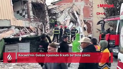 Kocaeli'nde 6 katlı bina çöktü: Enkaz altında kalanlar var