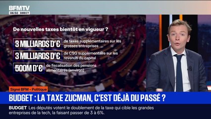 SIGNÉ BFM - Examen du budget: la taxe Zucman appartient-elle déjà au passé?