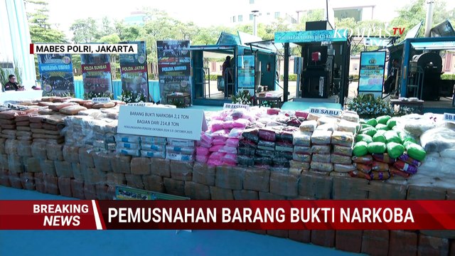 Bareskrim Ungkap 38.000 Kasus Narkotika, 214 Ton Barang Bukti Narkoba Dimusnahkan