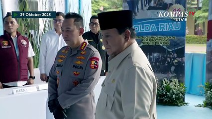 Detik-Detik Presiden Prabowo Lihat-Musnahkan 214,84 Ton Barang Bukti Narkoba Senilai Rp29 Triliun