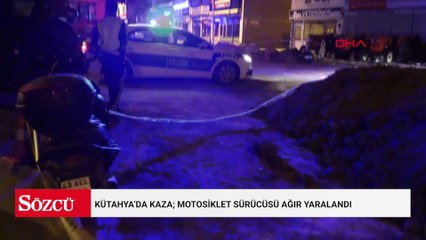 Kütahya’da kaza; motosiklet sürücüsü ağır yaralandı