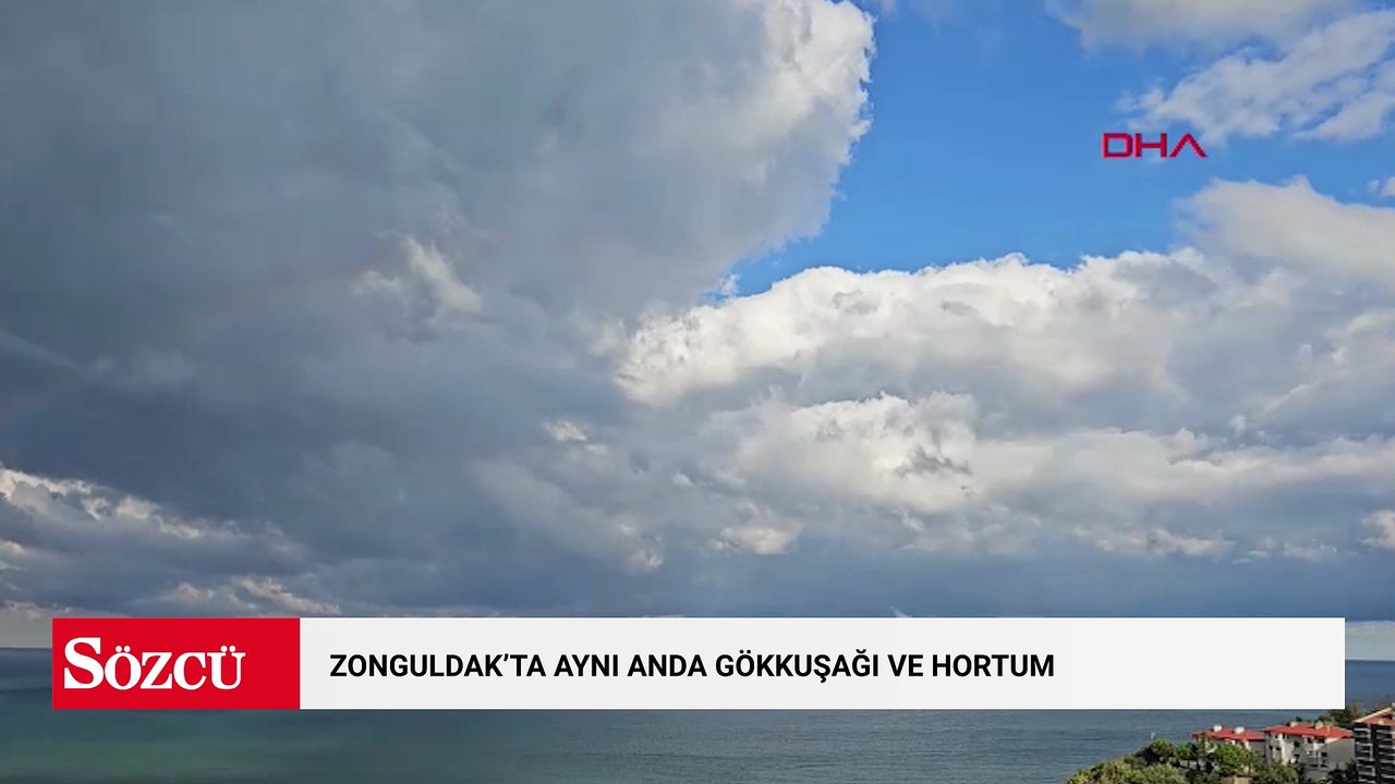Zonguldak'ta aynı anda gökkuşağı ve hortum