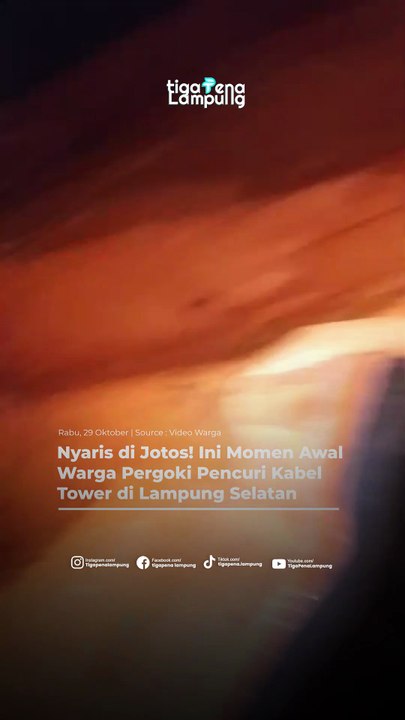 Nyaris di Jotos! Ini Momen Awal Warga Pergoki Pencuri Kabel Tower di Lampung Selatan