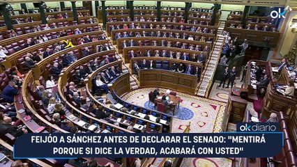 Feijóo a Sánchez antes de declarar el Senado: "Mentirá porque si dice la verdad, acabará con usted"