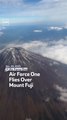 Air Force One Flies Over  Mount Fuji