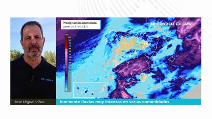Inminente lluvias muy intensas en varias comunidades