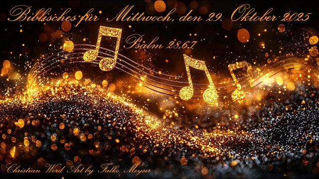 Biblisches für Mittwoch, den 29. Oktober 2025, zu Psalm 28,6.7