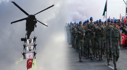 Komandolardan 29 Ekim'e özel 'üzüm salkımı' gösterisi