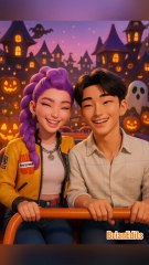 Rumi and Jinu in Halloween, KPop Demon Hunters #kpopdemonhunters #kpdh #huntrix #rujinu