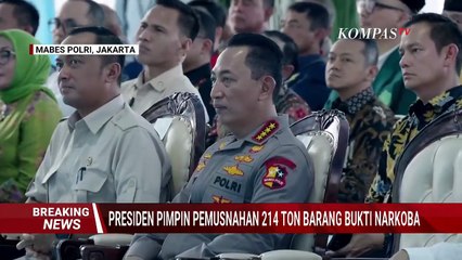 [FULL] Tegas! Presiden Prabowo Beber 3 Permintaan ke Kapolri Hadiri Pemusnahan Barbuk Narkoba