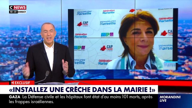 Martine Vassal, présidente de la métropole d’Aix-Marseille-Provence, invitée de Jean-Marc Morandini dans « Morandini Live » sur CNews
