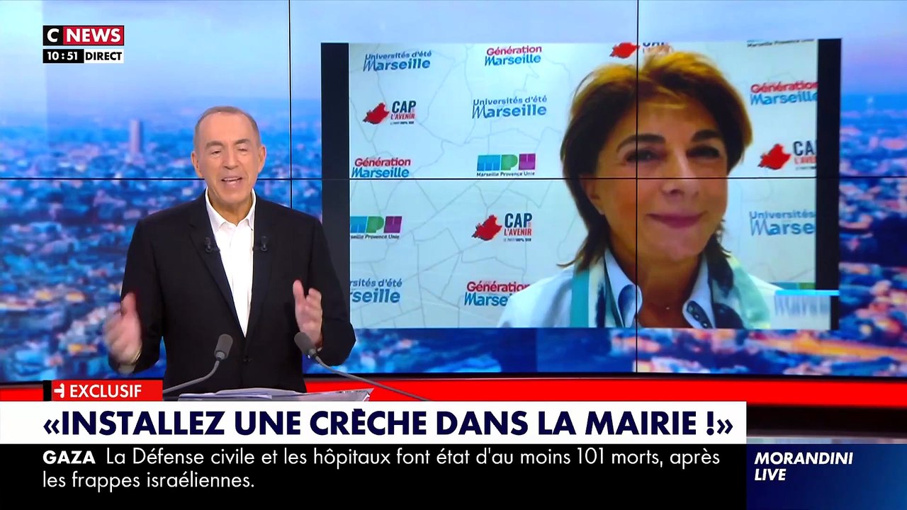 Martine Vassal, présidente de la métropole d’Aix-Marseille-Provence, invitée de Jean-Marc Morandini dans « Morandini Live » sur CNews