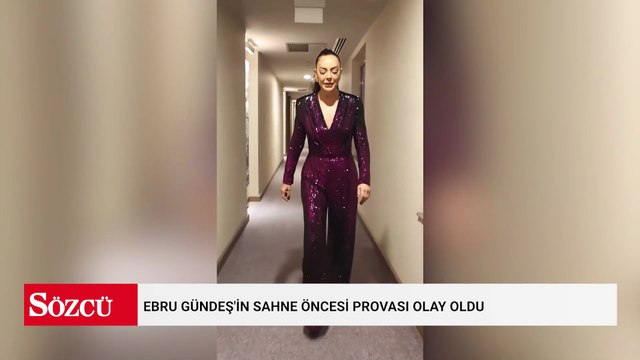 Ebru Gündeş'in sahne öncesi provası olay oldu
