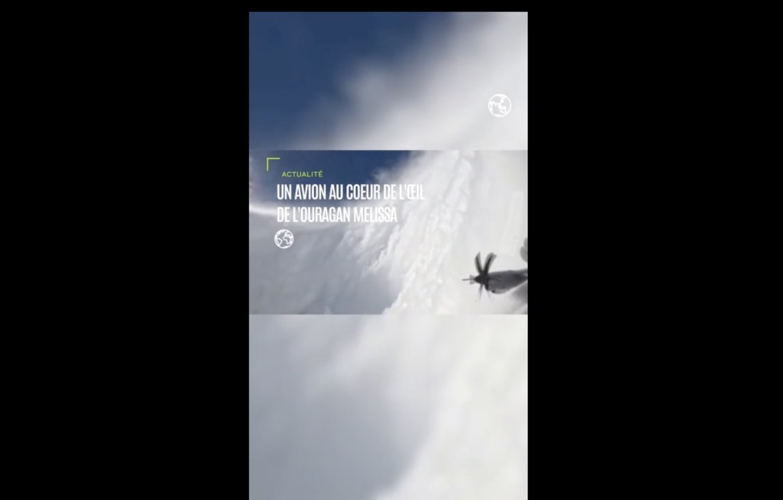 Un avion au coeur de l'œil de l'ouragan Melissa