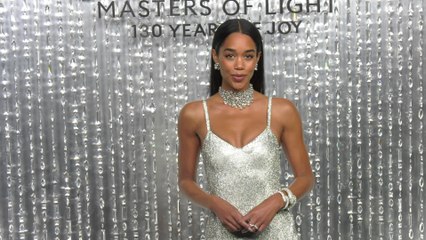 Laura Harrier attends the Swarovski Masters of Light Opening Celebration in Los Angeles