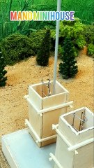 Incredible tiny-house made with red mini bricks 🧱 #asmr #diy #miniaturemodel