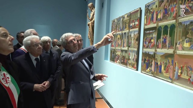 Mattarella a Firenze, visita alla mostra Beato Angelico a Palazzo Strozzi