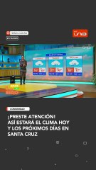 ¡Preste atención! Así estará el clima hoy y los próximos días en Santa Cruz
