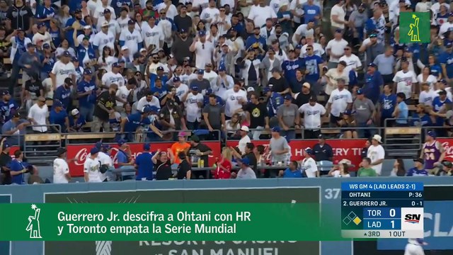 Guerrero Jr. descifra a Ohtani con HR y Toronto empata la Serie Mundial