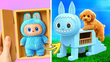 No Way! 😱 Labubu x Dog Collab 🐾✨ Amazing Cardboard Crafts & DIY Magic! 🔥