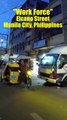 Work Force on Elcano Street in Manila City in the Philippines