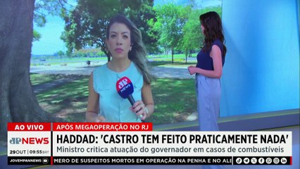 Haddad critica Cláudio Castro após megaoperação no Rio de Janeiro