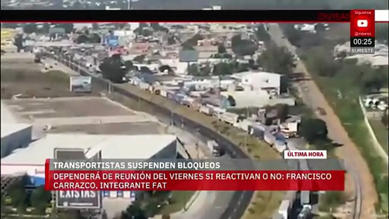 Los transportistas cancelan bloqueos en CdMx y posponen negociaciones