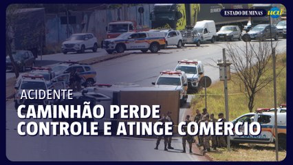 Caminhão desgovernado atinge comércio e causa uma morte