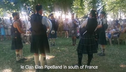 le clan clan PipeBand, un groupe de cornemuse dans le sud de la France