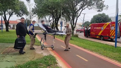 Jovem cai do patinete e é socorrido no Bairro Maria Luíza
