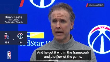 Keefe praises Sarr despite Wizards losing 19-point lead