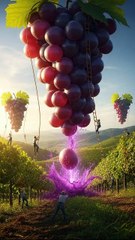 Tiny Humans Harvesting Giant Grapes 🍇🤯 | Unrealistic Mini World Video