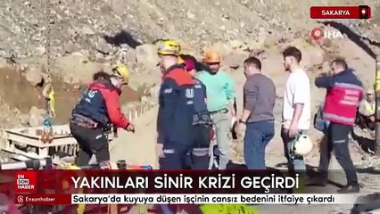Sakarya'da 30 metrelik kuyuya düşen işçinin cansız bedenini itfaiye çıkardı