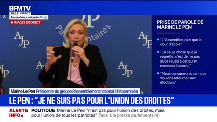 Gouvernement Lecornu: "nous déposerons peut-être une motion de censure" déclare Marine Le Pen